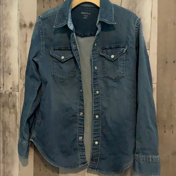 Gap Denim Chambray Jeans Jacket Top Tee Shirt
L - Picture 2 of 6